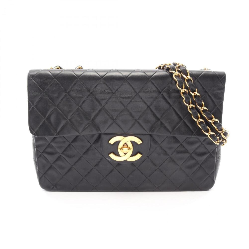Chanel CHANEL Large Matelassé 34 Single Flap Shoulder Bag Handbag Lambskin (S...